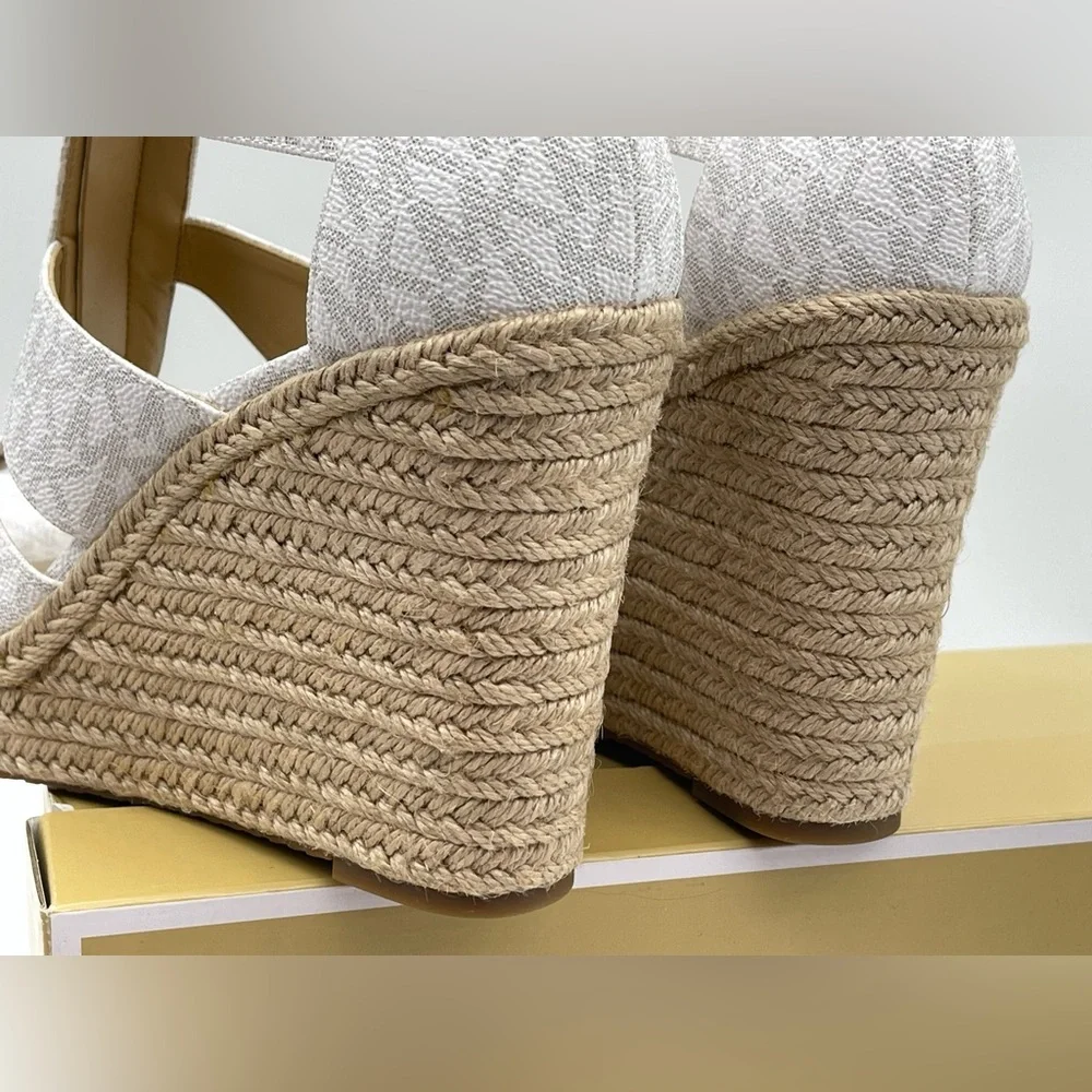 Michael Kors Women's Caged Espadrille Wedges Platform Sandals Shoes - Picture 8 of 16